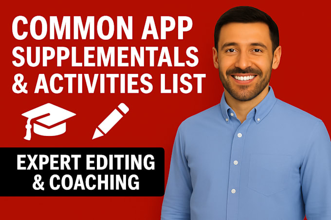 edit your common app activities list and supplemental essays