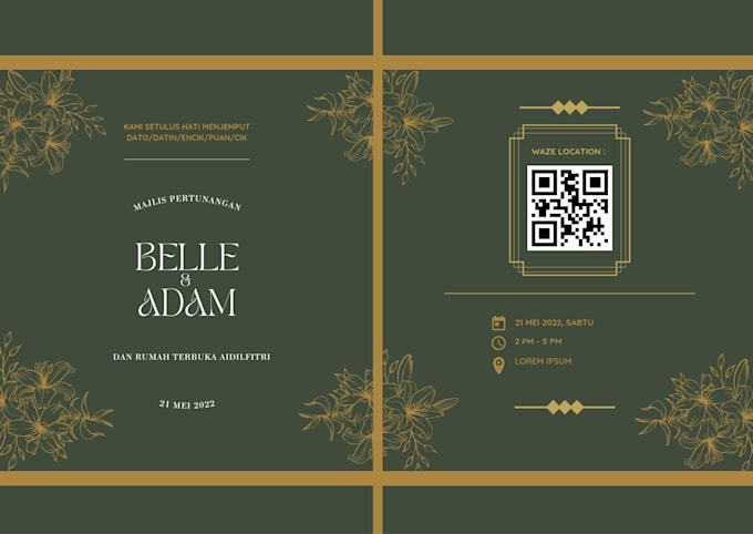 Do invitation card design by Daehanmingirl | Fiverr