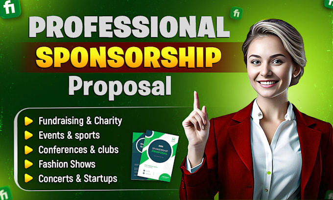 write and design a sponsorship proposal or letter package, event, or nonprofit