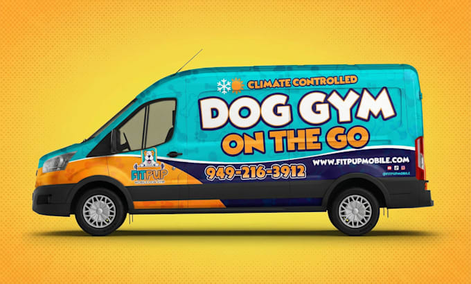 create a professional van wrap design or car wrap