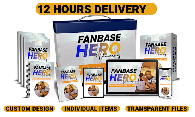 design 3d product mockup, ecover bundle for digital products, and online course