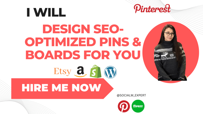 create seo optimized pins, posts, and boards as a pinterest marketing manager