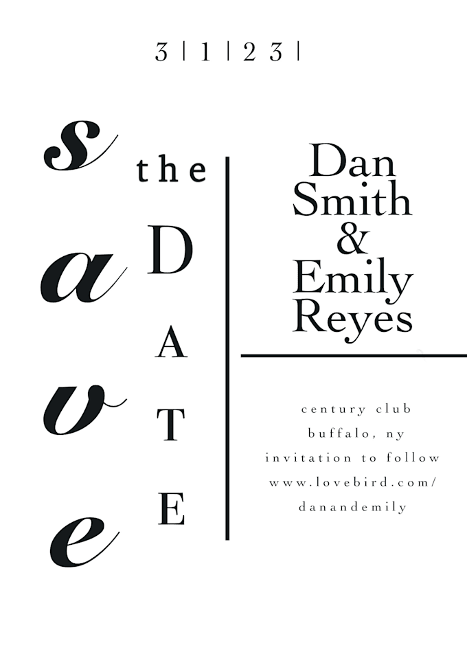 Create customized print ready invites, save the dates, and thank you