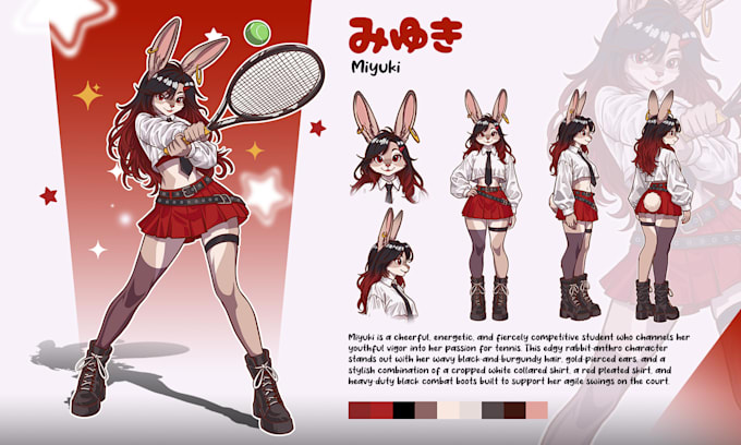 create a custom furry and fursona reference sheet
