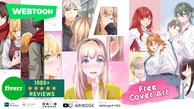 make webtoon manhwa webcomic fullcolour comic from your story