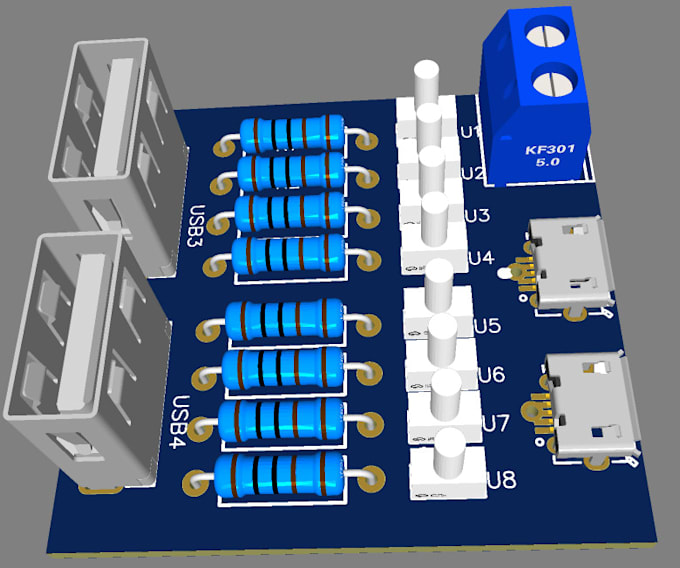 Design circuit schematic and pcb in easyeda by Naveed576 | Fiverr