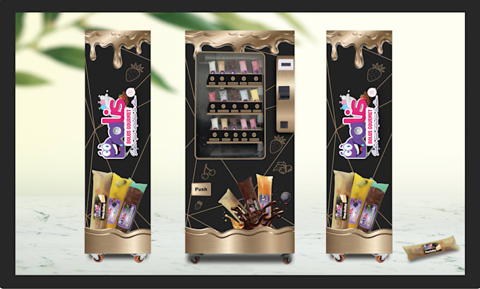 create eye catching vending machine wrap design for your business