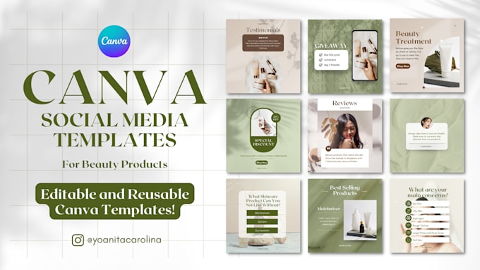provide canva templates for beauty product