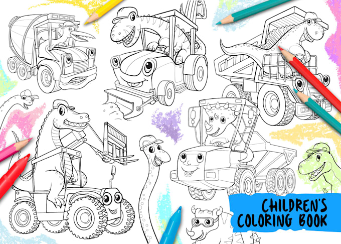 draw awesome children coloring book illustrations