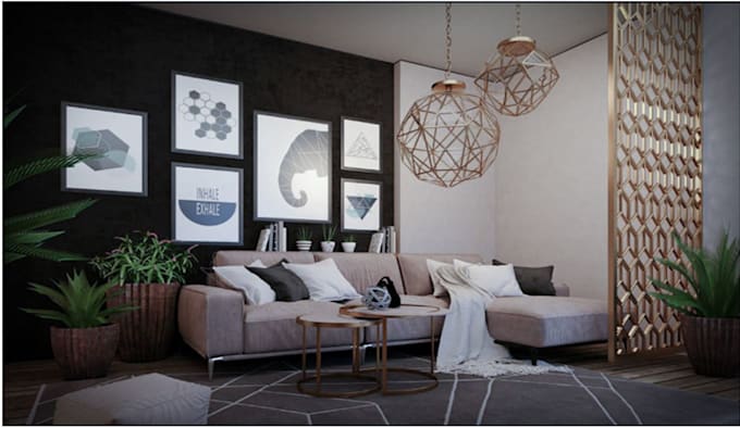 Create a 3d model and render interior by Denatahon | Fiverr