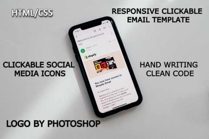 Design responsive email template using html css by Lachhabnaila | Fiverr