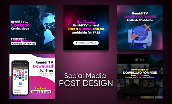 design creative and prestige social media posts