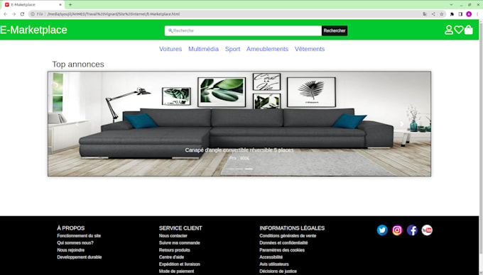Create a website with html css and javascript by Ahmedyjl | Fiverr