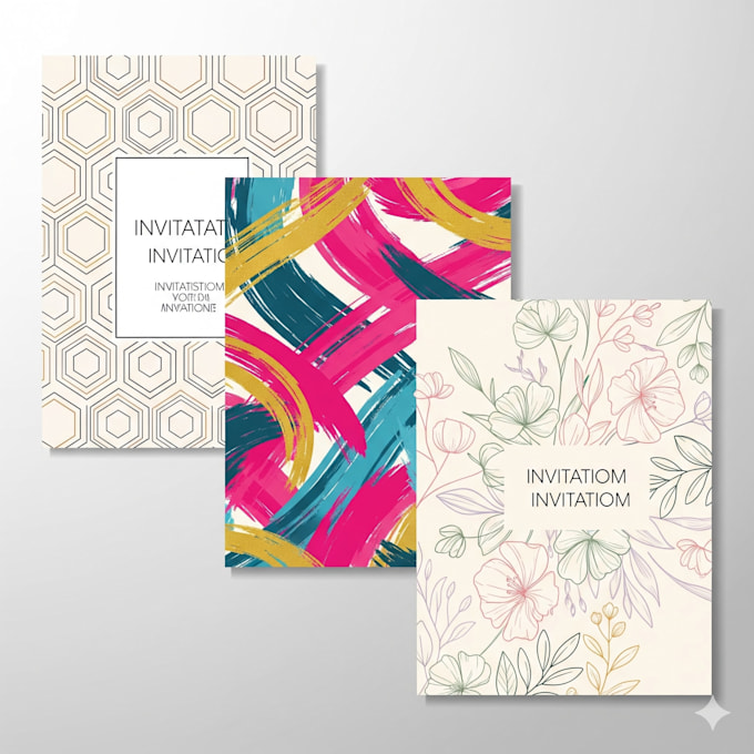 create unique and modern invitation cards for any event