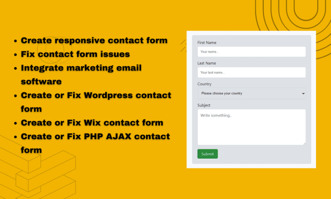 create or fix wordpress contact form