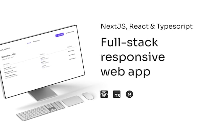 create a web app with nextjs, react and typescript