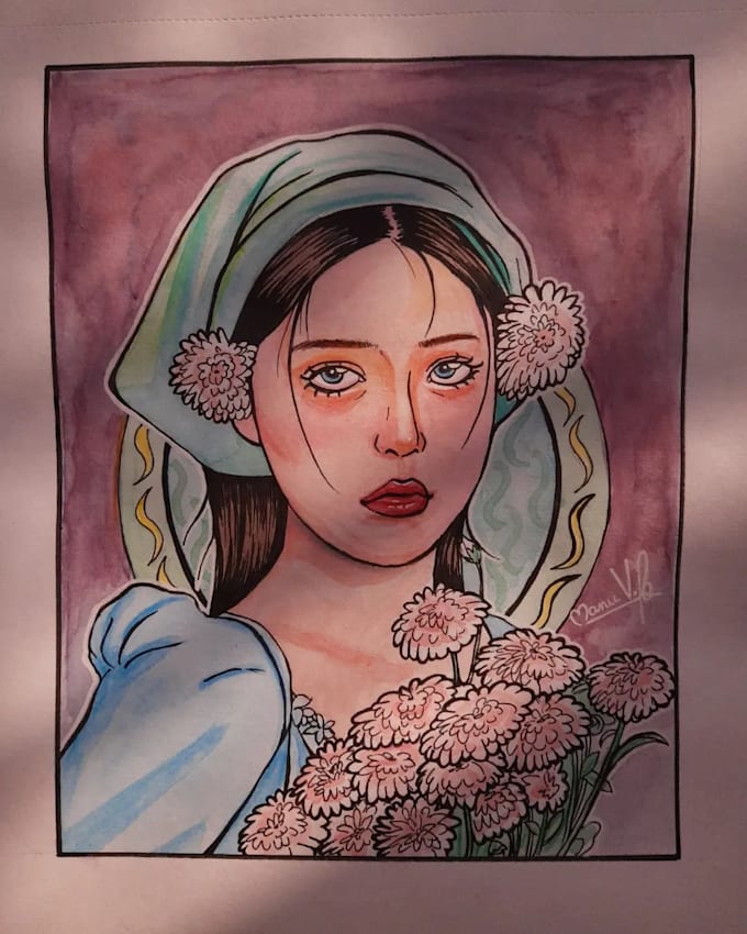 Create a watercolor art for you by Manuvk34 Fiverr