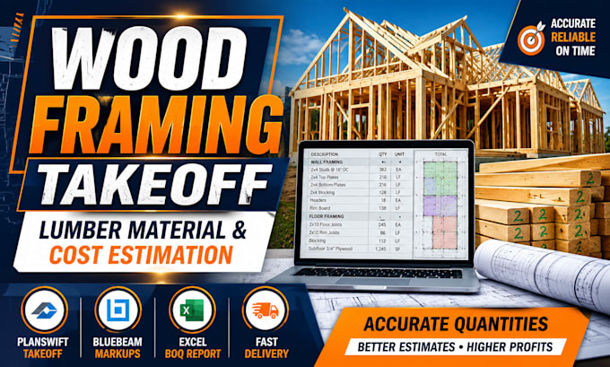 do wood framing lumber takeoff material takeoff and cost estimation