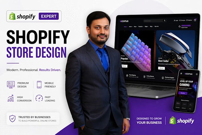 design shopify ecommerce website, build shopify online store
