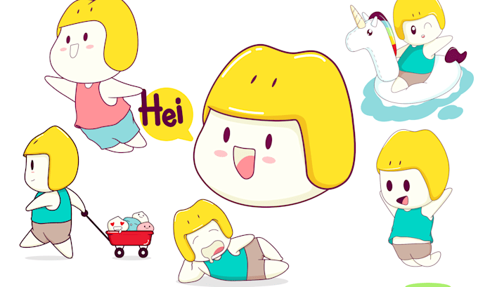 draw cute cartoon kawaii style character illustration