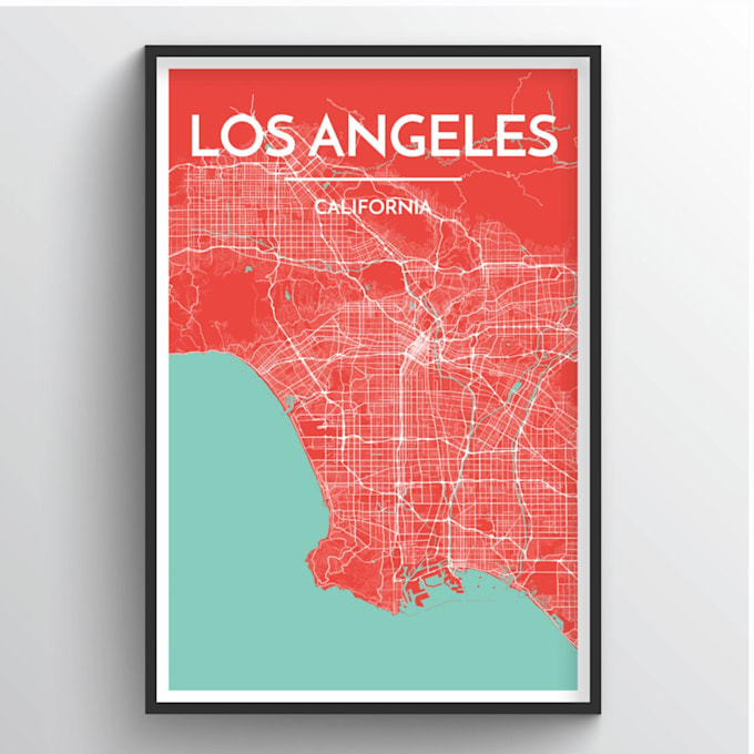 Create a custom city map posters, printable map art by Thelogoeditor