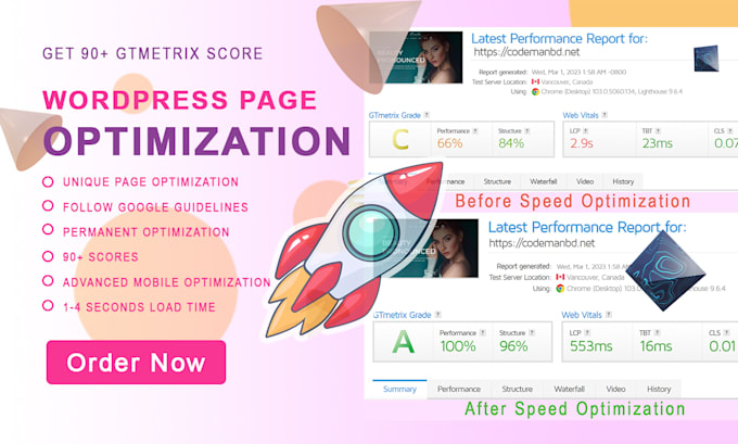 increase wordpress speed optimization for gtmetrix, google page speed insights