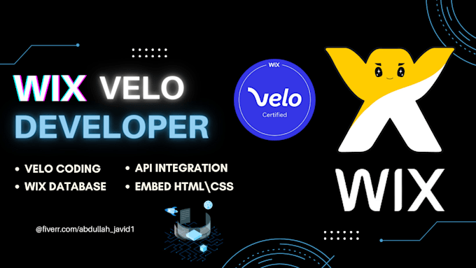 develop your wixsite with wix code velo and wix databases