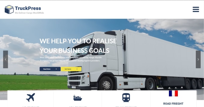 Create logistics website trucking dispatch transport freight broker