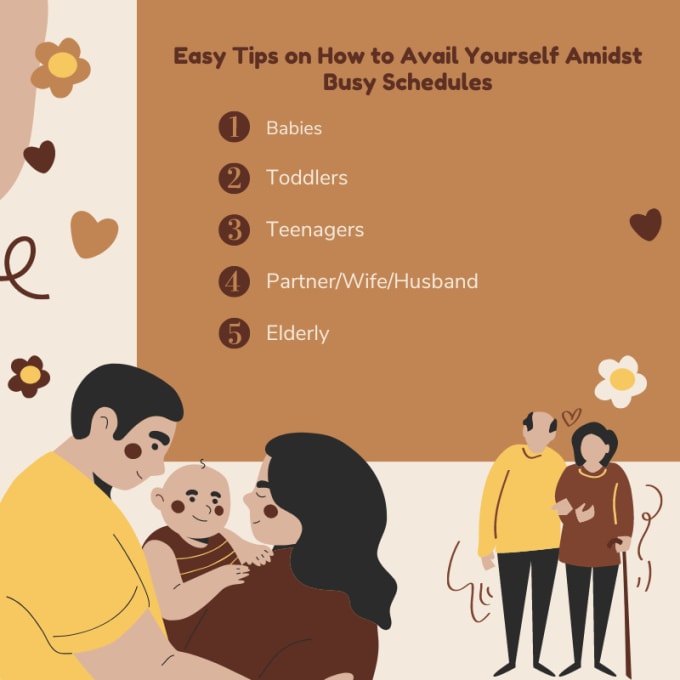 Provide easy tips on availing oneself amidst busy schedules