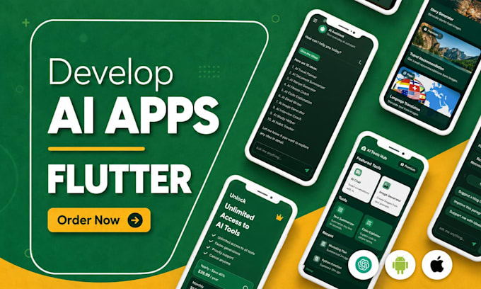 develop ai mobile app or web app using flutter
