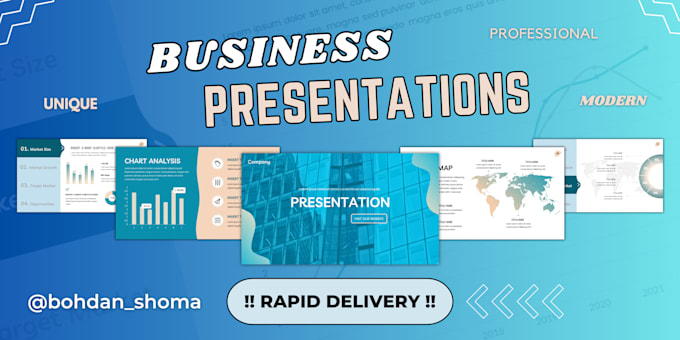 design business and marketing presentations