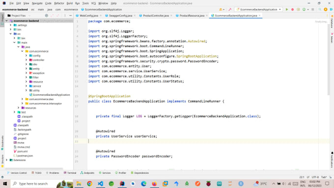 create spring boot projects, bug fixing and add new features