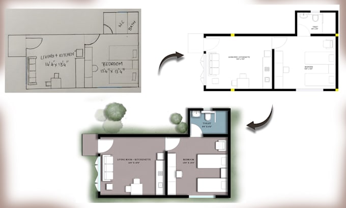 Draw architectural floor plans by Rajeshwari06 | Fiverr