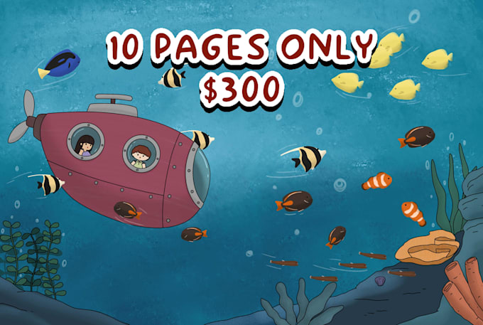 create hand drawn childrens book illustration