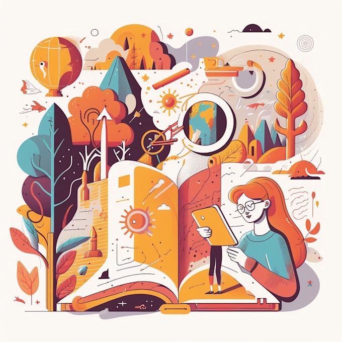Create beautiful flat illustration by Realtomfox | Fiverr