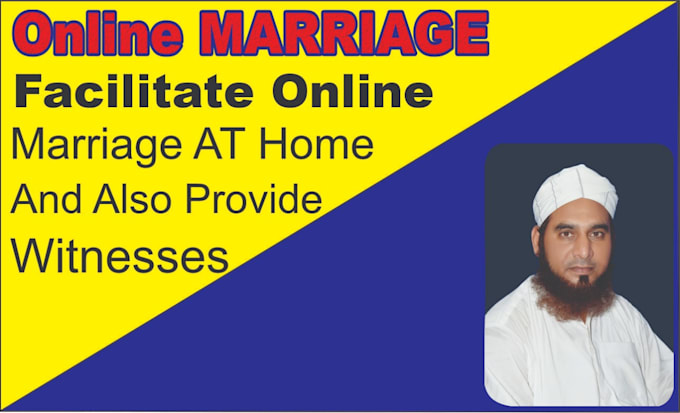 do online nikah, and help people to do online wedding