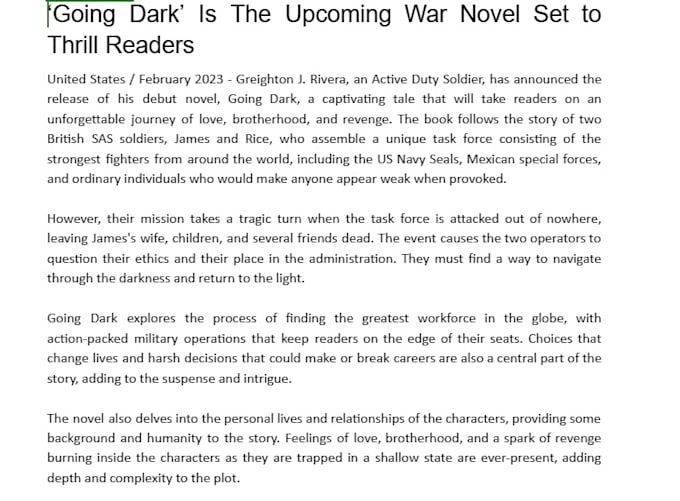 Write a 500 word article or blog post in spanish or english by Gjriver