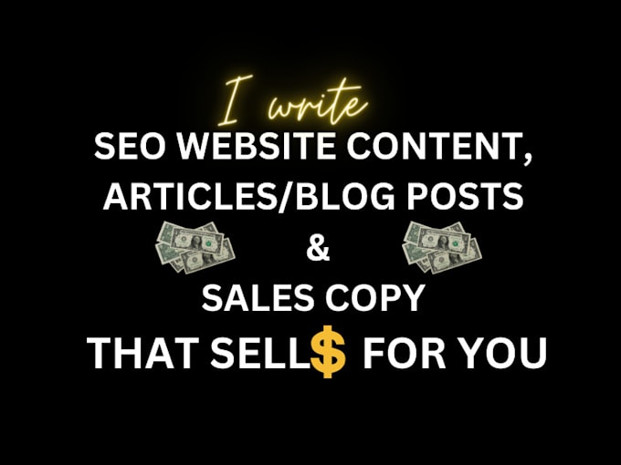 create content, web articles, and sales copywriting