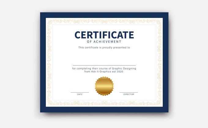 Make printable and digital diploma certificate design by Saadmnawaz