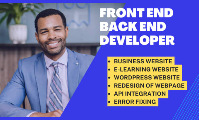 Be front end developer html css javascript react js front end