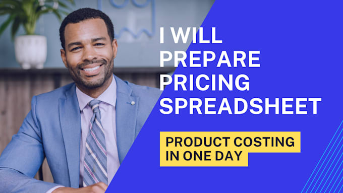 do product costing and pricing spreadsheet within a day