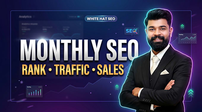 complete monthly SEO service by dofollow  whitehat backlinks