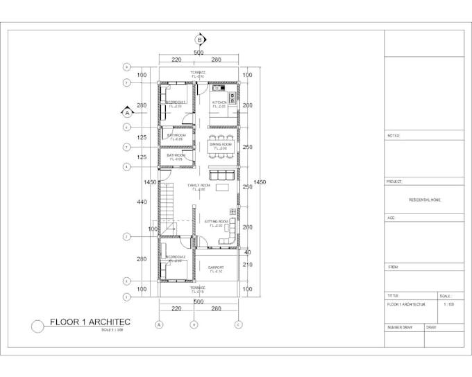 be your architect, draftsman four house plans, 2d floor plan