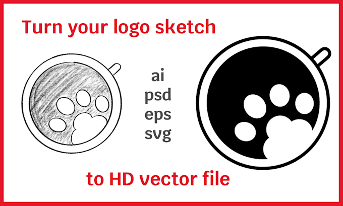 redraw your logo in vector from sketch