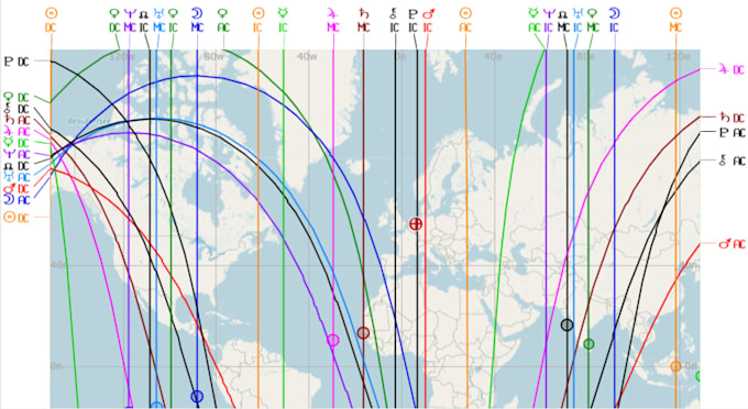 do an astrocartography reading in a video recording