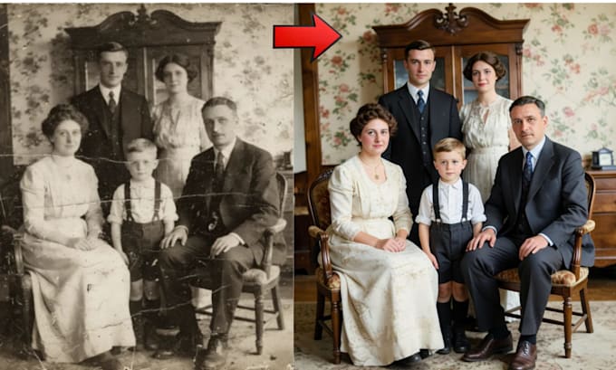 restore, repair colorize or animate your old photos to video