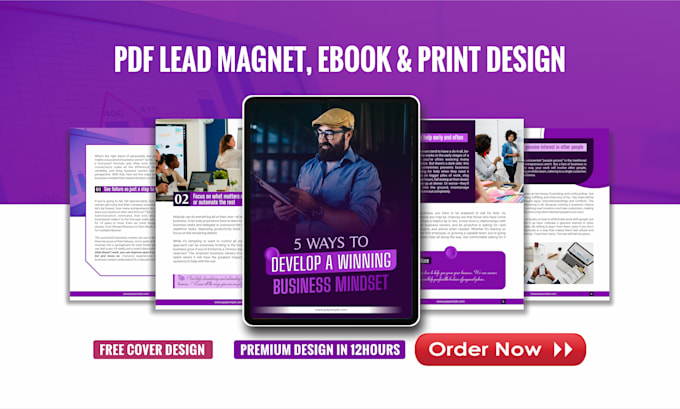 design PDF lead magnets, ebooks, workbooks, and brochures