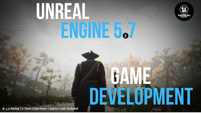 develop unreal engine 5 game with multiplayer, advanced ai and blueprints
