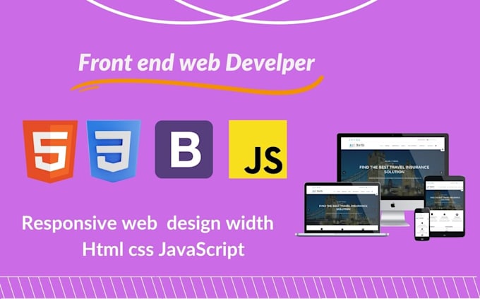 Design responsive webs with html css bootstrap and js by Imstack_22 ...
