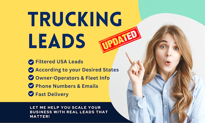 provide 3000 verified US trucking leads from carriers database